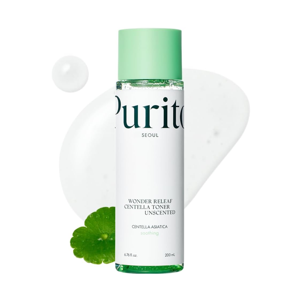 PURITO – Tónico Facial Coreano de Centella Asiática, Ácido Hialurónico y Pantenol - 200 ml sin Fragancia